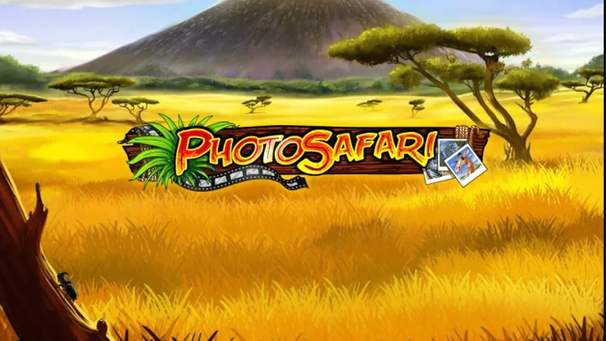 Tampilan visual slot Photo Safari dengan tema satwa liar Afrika